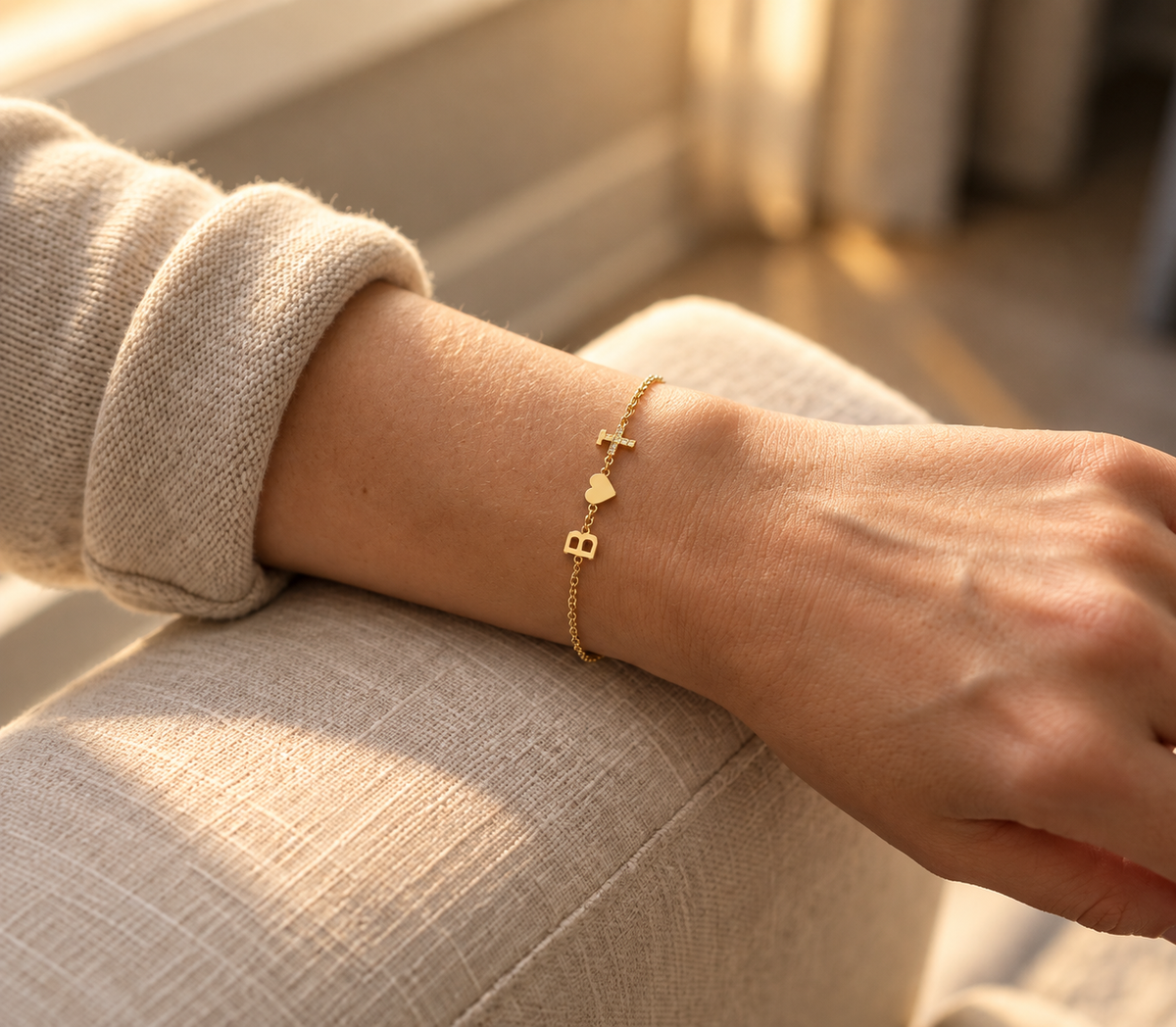Pulseira Iniciais na Corrente