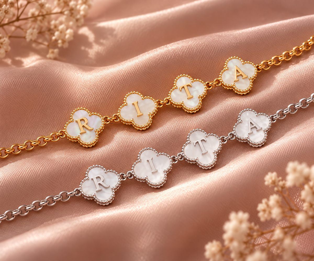 Pulsera Tréboles con Nombre