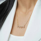 Collar de trébol de cuatro corazones