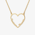 Collar Corazón con Dos Nombres