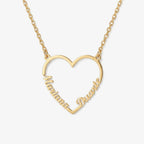 Collar Corazón con Dos Nombres