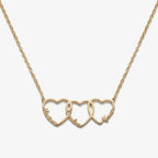 Collar de Corazones Entrelazados con Nombres