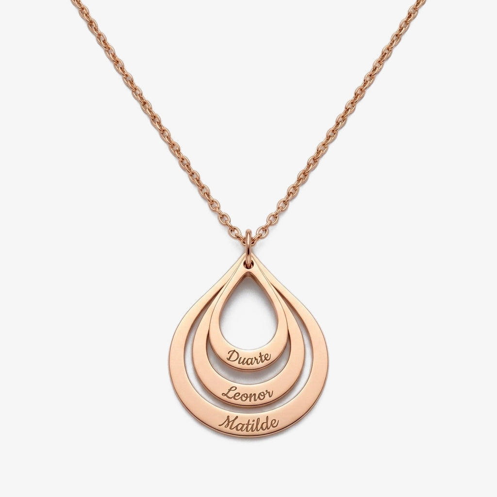 Collar de gotas con nombres