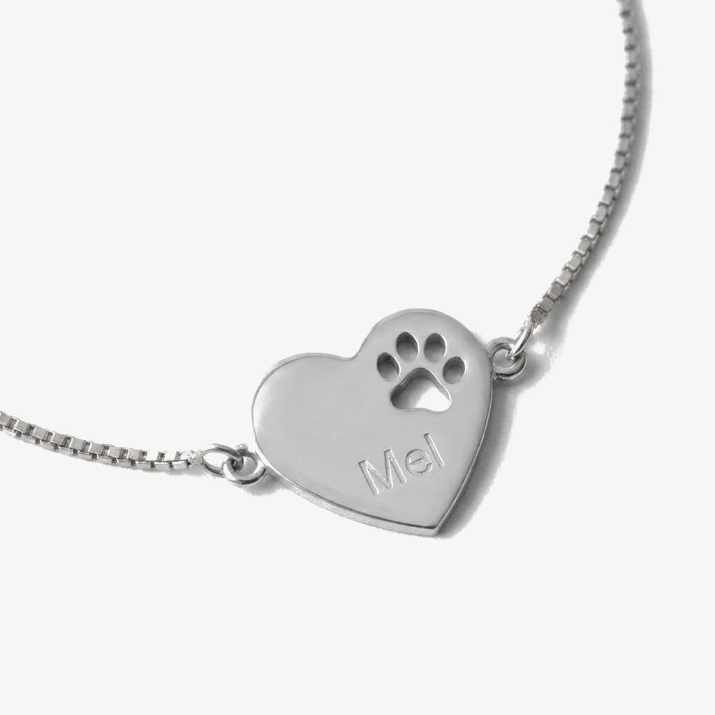 Pulsera Corazón con Huella y Nombre