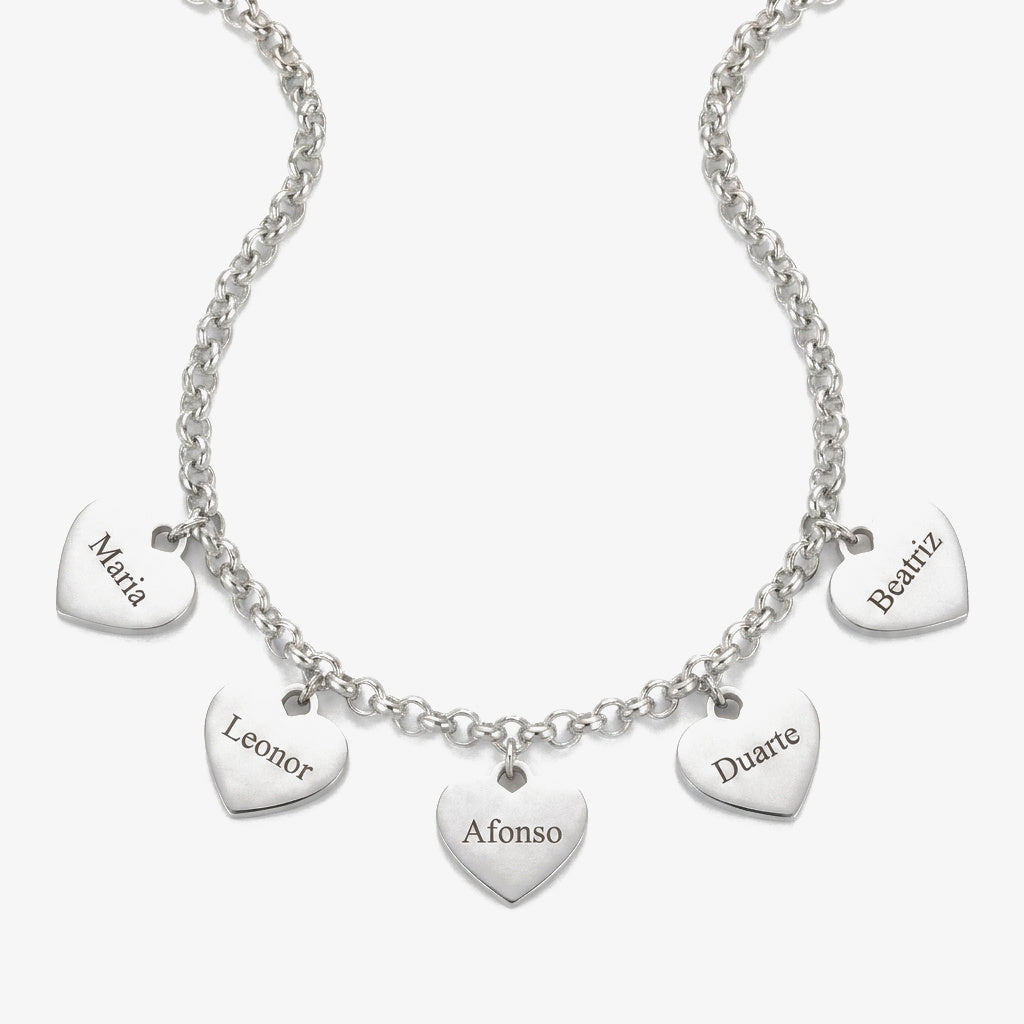 Pulsera Corazones con Nombres
