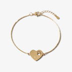 Pulsera Corazón con Huella y Nombre