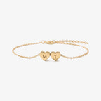 Pulsera Corazones con Iniciales