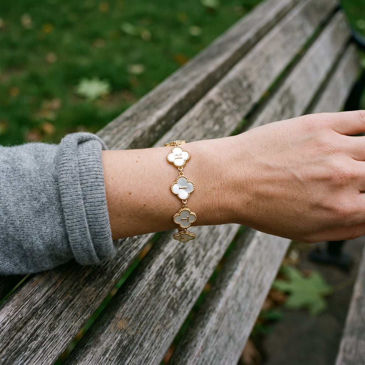 Pulsera Tréboles con Nombre